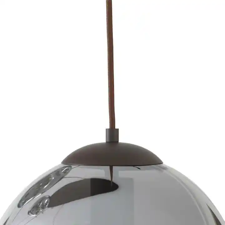 Lindby Valentina 5 Oval Lampa Wisząca Smoked Grey/Coffee 10019837