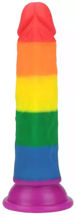 Lovetoy Prider - realistyczne dildo - 19 cm (tęcza)