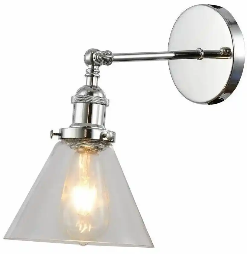 Lumina Deco Kinkiet Lampa Ścienna Loft Nubi Pro W1 LDW 6801-1 (CHR+PR)