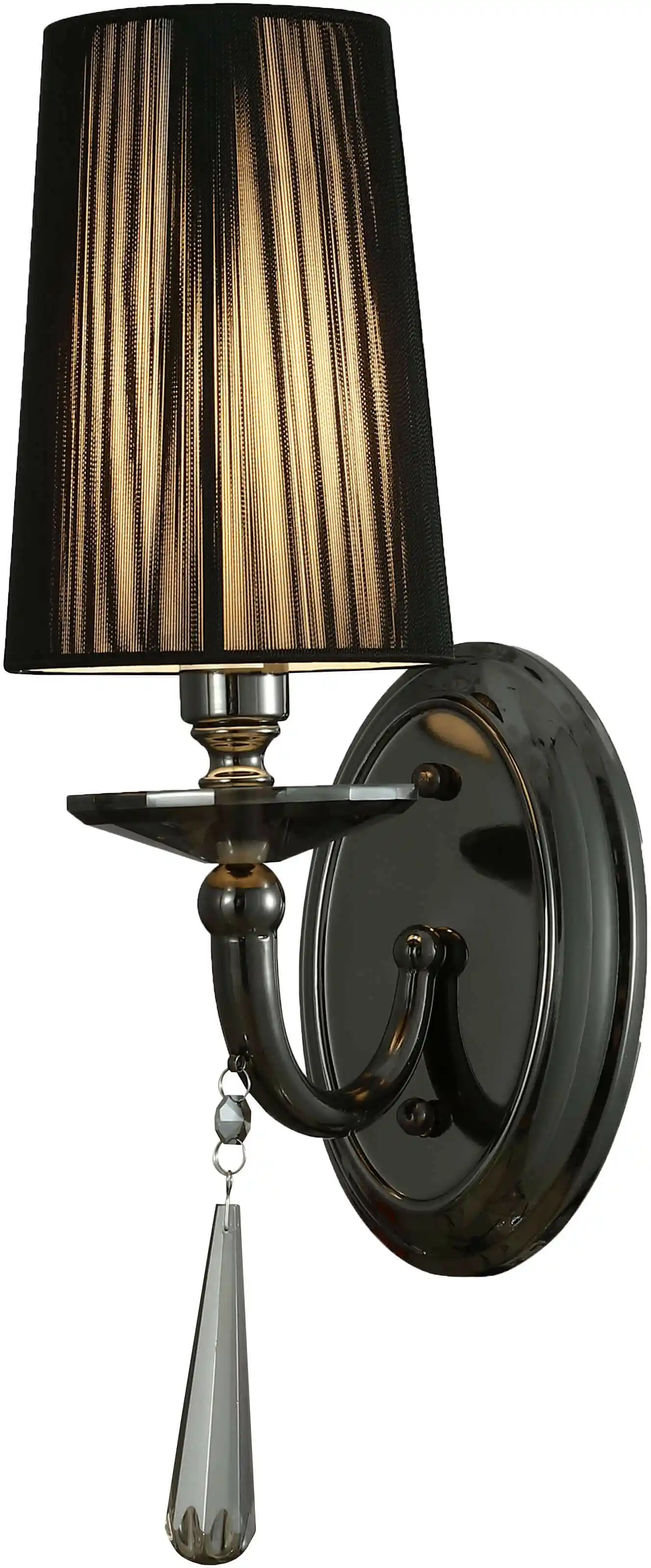 Lumina Deco Lampa Ścienna Kinkiet Czarny Fabione W1 LDW 1200-1 (BK)