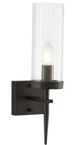 Lumina Deco Lampa Ścienna Kinkiet Czarny Moratti W1 LDW 8022-1 (BK)