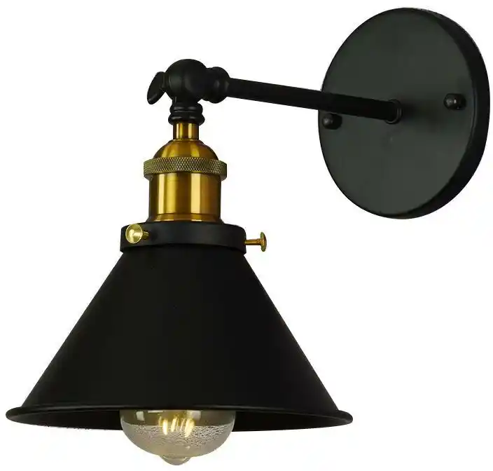 Lumina Deco Lampa Ścienna Kinkiet Loftowy Czarny Gubi W1 LDW B005-1 (BK)