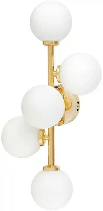 Lumina Deco Lampa Ścienna Kinkiet Nowoczesny Złoty Marsiada W5 LDW 6033-5 (FGD)