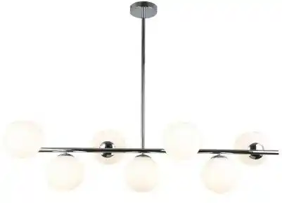 Lumina Deco Nowoczesna Lampa Wisząca Chromowana Fredica W7 LDP 6030-7 (CHR)