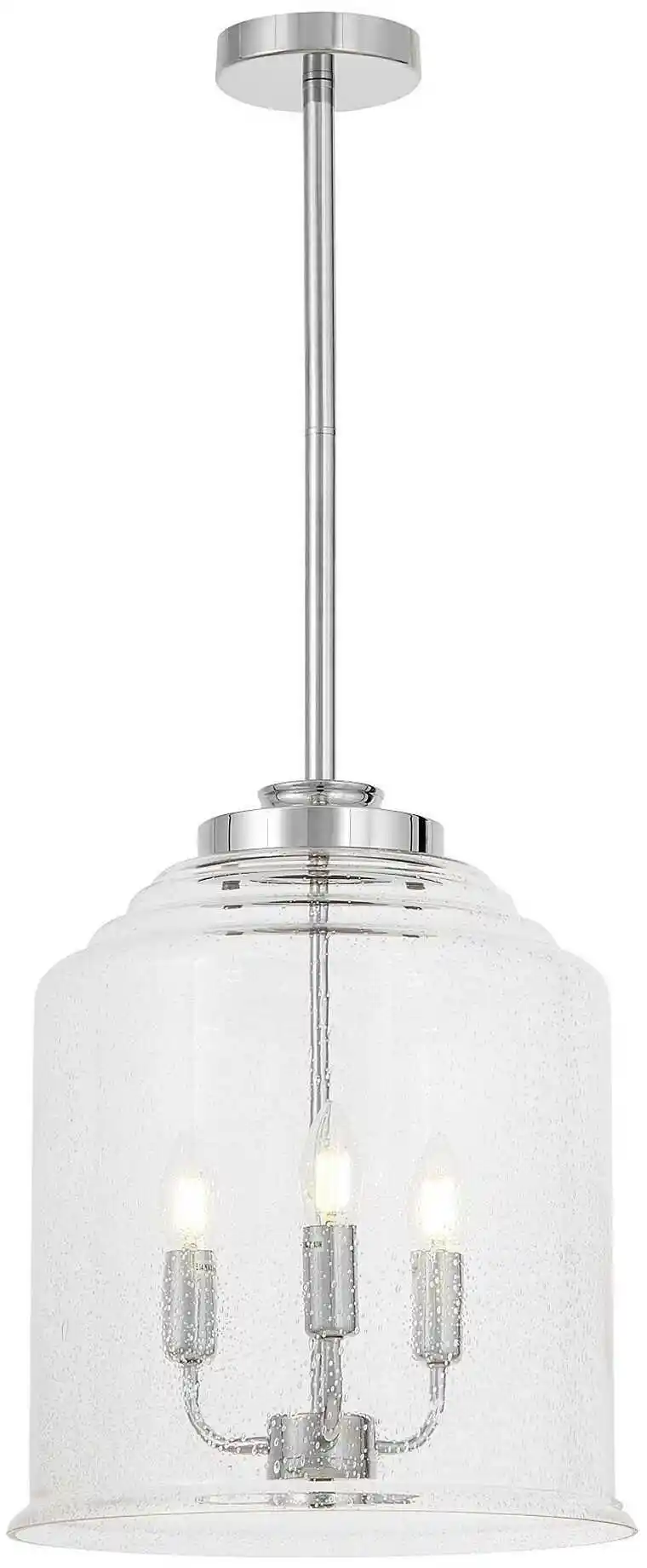 Lumina Deco Nowoczesna Lampa Wisząca Chromowana Ralton W3 LDP 1202-3 (CHR)