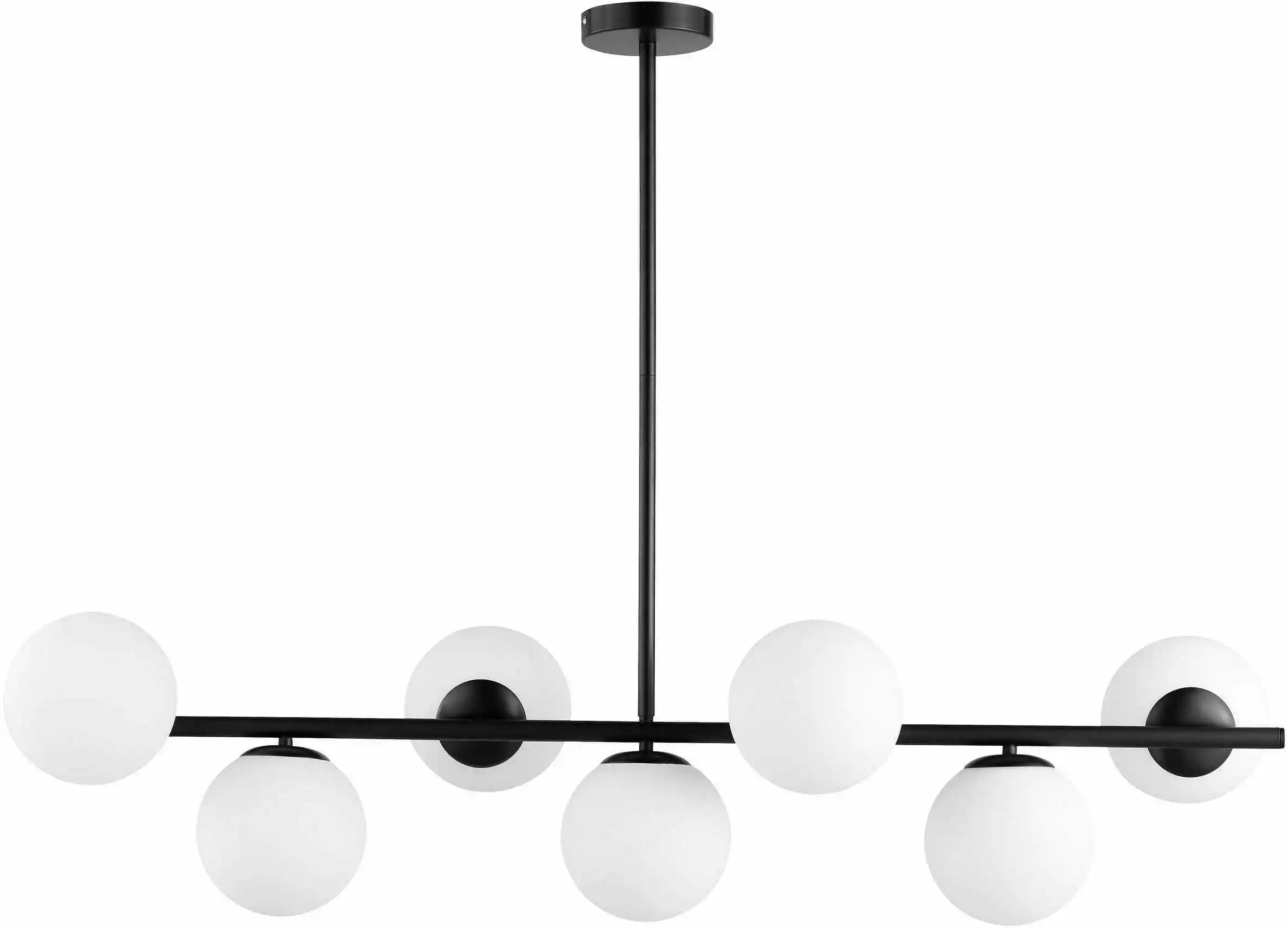 Lumina Deco Nowoczesna Lampa Wisząca Czarna Fredica W7 LDP 6030-7 (BK)