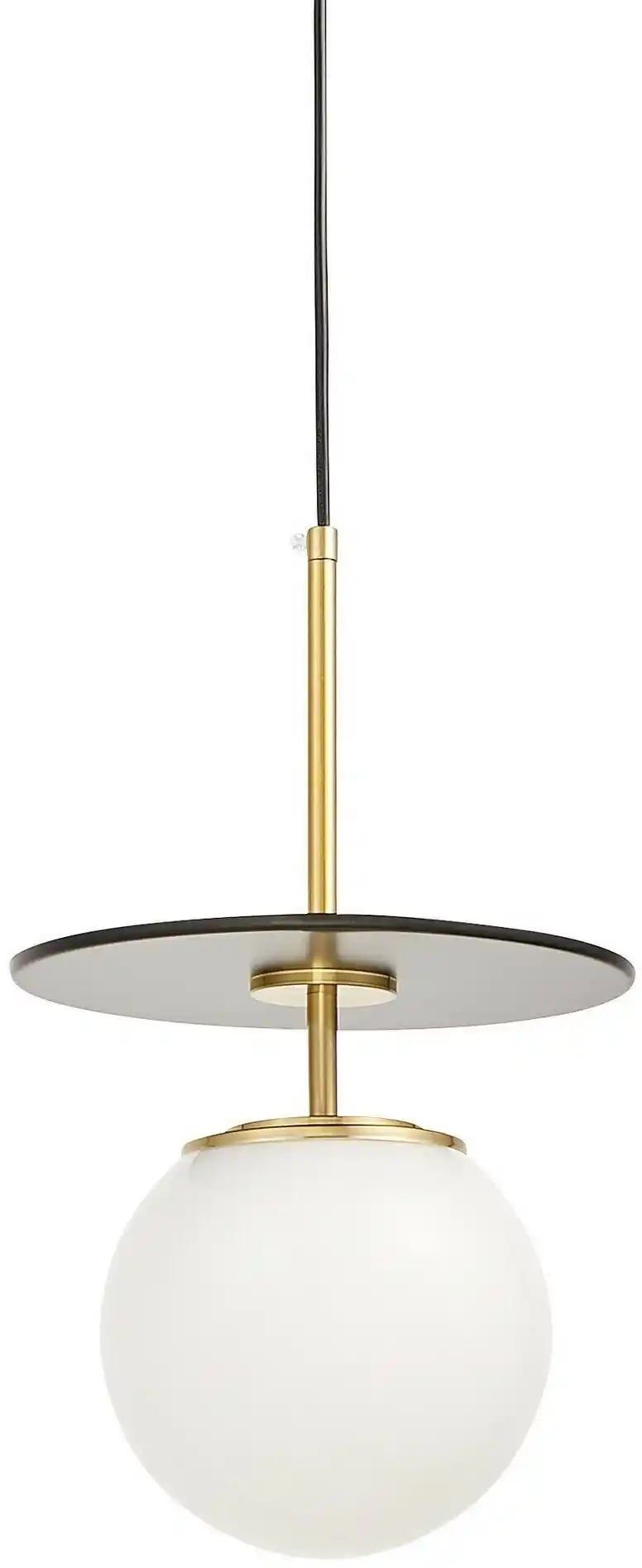 Lumina Deco Nowoczesna Lampa Wisząca Czarno-Mosiężna Daltona W1 LDP 7014-1 (MD+BK)