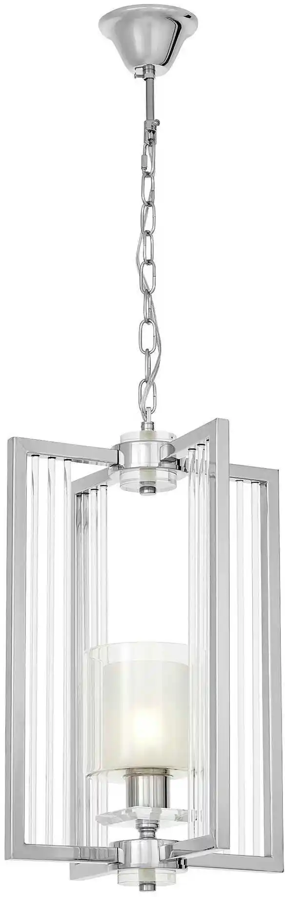 Lumina Deco Nowoczesna Lampa Wisząca Loft Chromowana Manhattan W1 LDP 8012-1 (CHR)