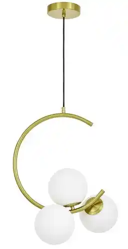 Lumina Deco Nowoczesna Lampa Wisząca Mosiężna Bonio W3 LDP 7031-3 (MD)