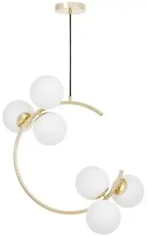 Lumina Deco Nowoczesna Lampa Wisząca Złota Bonio W6 LDP 7031-6 (FGD)