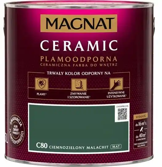 MAGNAT Ceramic C80 Ciemnozielony Malachit 2,5L