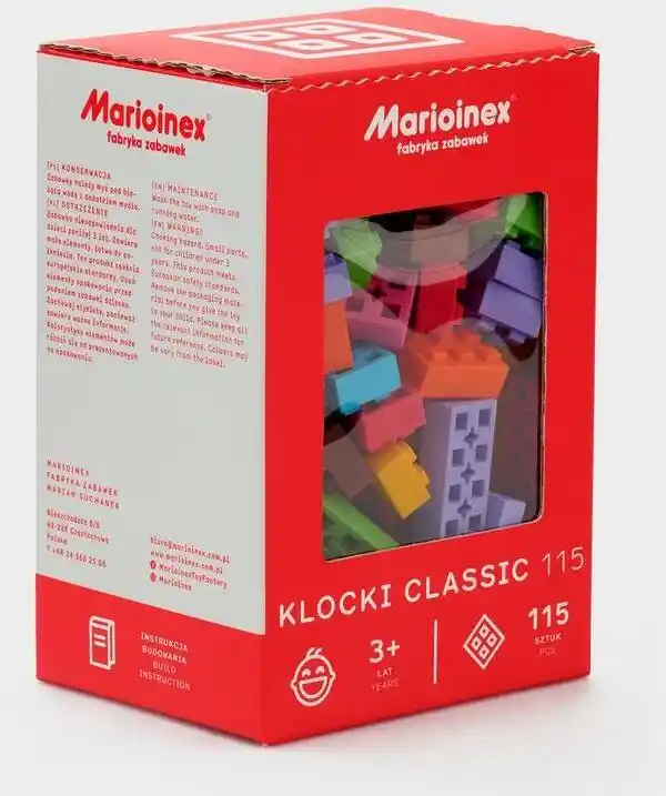 Marioinex Klocki Konstrukcyjne Classic 115 Sztuk