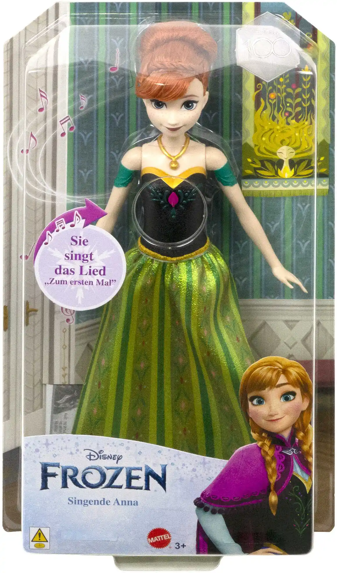 Mattel Gmbh Disney Królowa Lodu śpiewająca lalka Anna 30-sekundowy HMG41