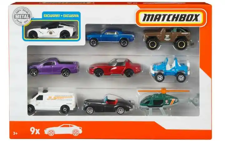 Mattel Matchbox aż 9 samochodów w jednym opakowaniu, X7111