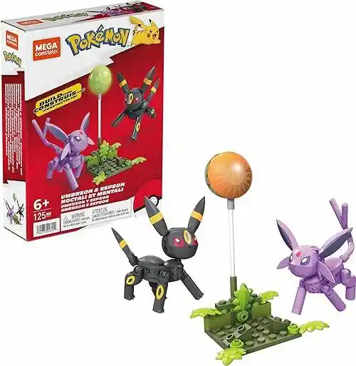 Mattel Mega Umbreon i Espeon Pokemony do zbudowania Zestaw klocków HGC21