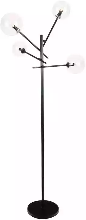 MaxLight Lampa podłogowa czarna LOLLIPOP BK F0051