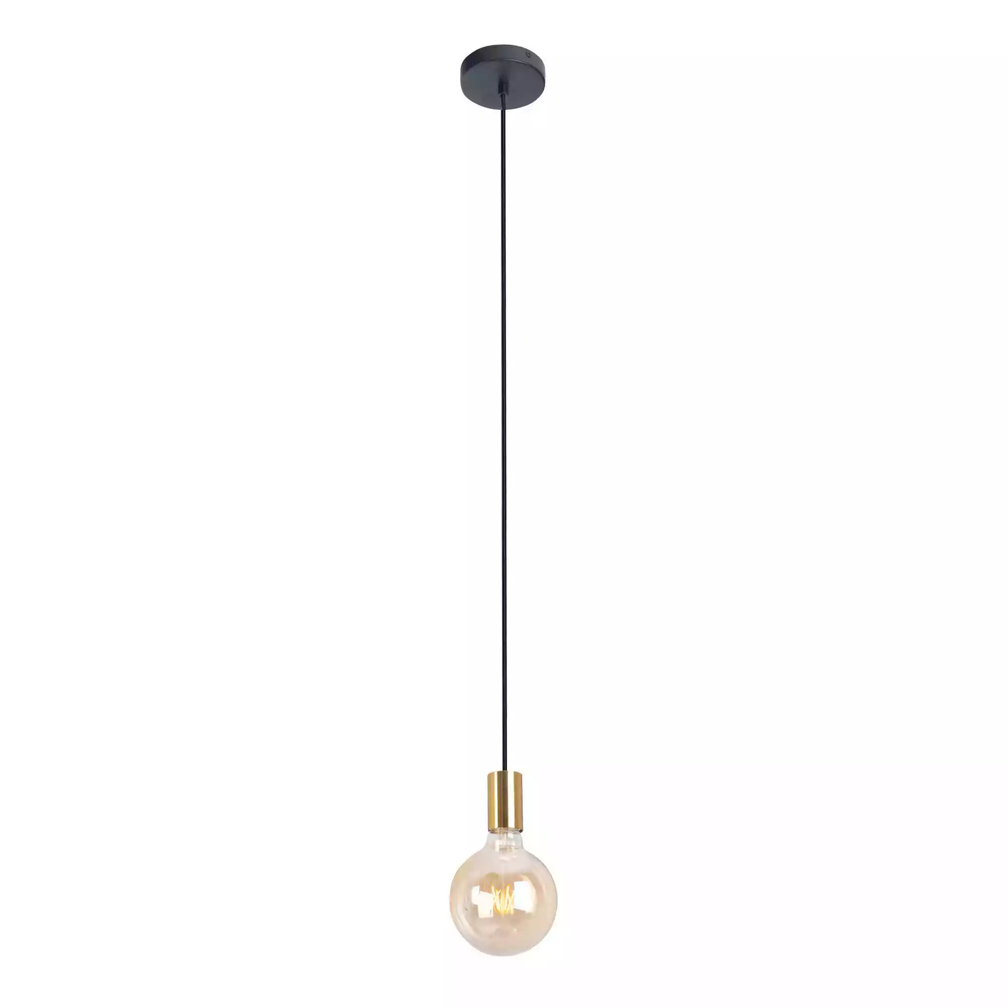 MaxLight Lampa wisząca Czarny/Złoty TODI P0398