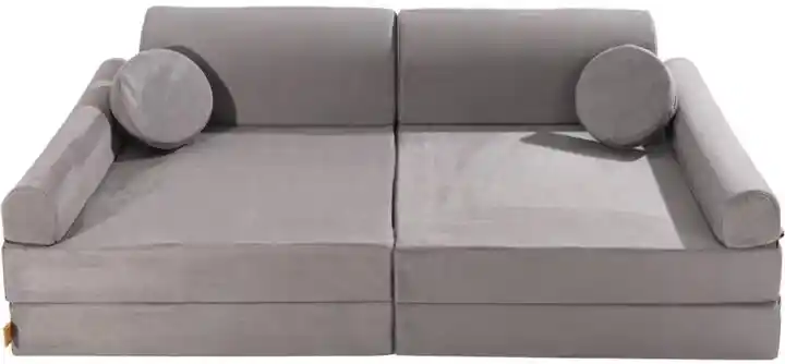 Meowbaby Velvet Sofa dziecięca, Szara