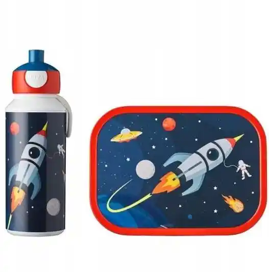 Mepal Lunchbox Śniadaniówka Bidon Space Kosmos Rakieta Chłopca Szkoły