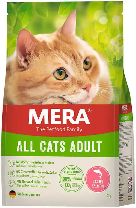 Mera Tiernahrung Gmbh MERA Cats Łosoś sucha karma dla dorosłych kotów z dużą zawartością mięsa bez zboża 2 kg