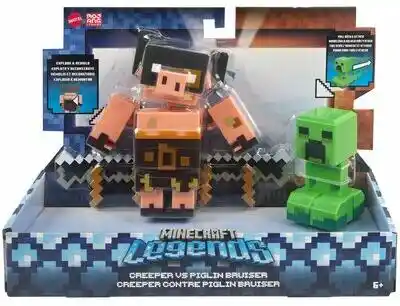 Minecraft Zestaw figurek Legends Creeper vs Piglin Zabijaka GYR99