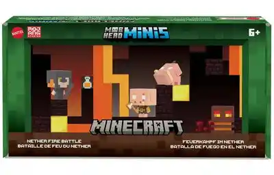 Minecraft Zestaw figurek Ognista bitwa w Netherze HKR59