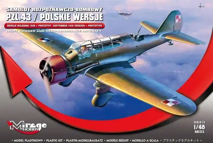 Mirage Hobby Pzl-43 Polskie Wersje Wojenne 1939 + Prototyp