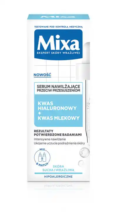 Mixa Lab serum nawilżające przeciw przesuszeniom Kwas Hialuronowy + Kwas Mlekowy 30ml