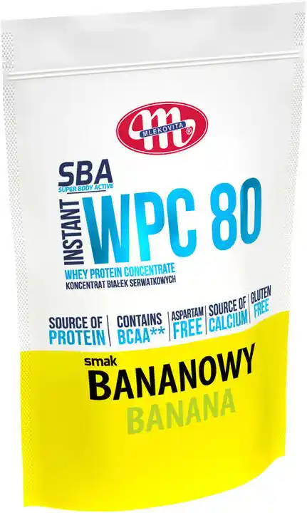 Mlekovita - Koncentrat białka serwatkowego WPC 80 - 700g - Smak Bananowy