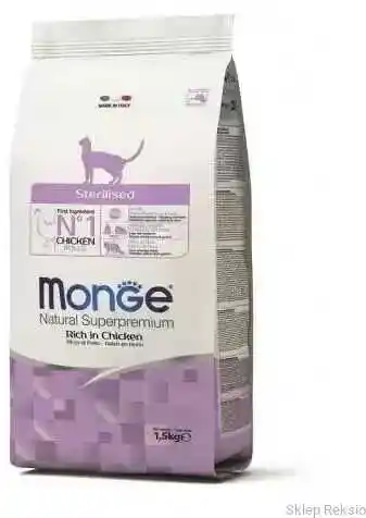 Monge Cat Sterilised karma sucha z kurczakiem 1,5kg