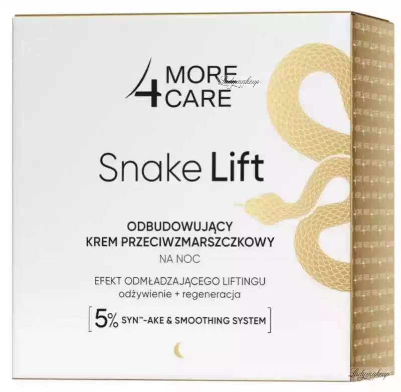 More4Care Snake Lift Odbudowujący Krem przeciwzmarszczkowy na noc 50ml