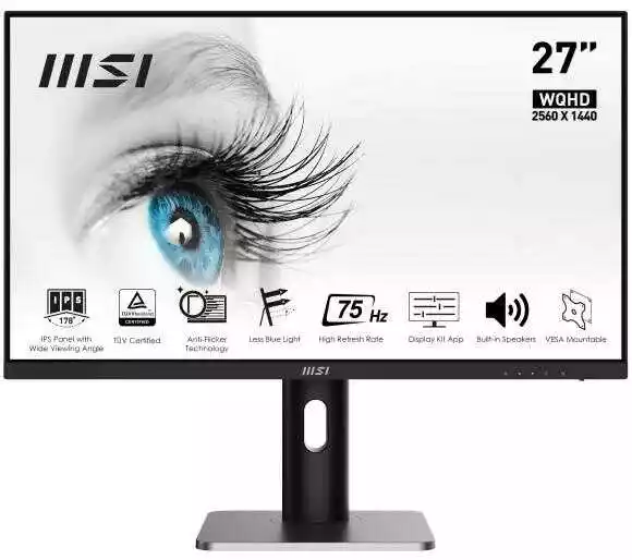 MSI PRO MP273QP 27 cali 2K IPS 75Hz 1ms monitor LED