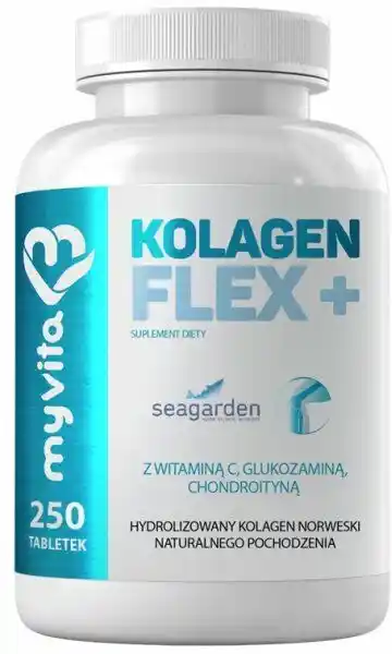 Myvita Kolagen FLEX Complex Stawy + Glukozamina + Witamina C + Chondroityna 250 tabletek