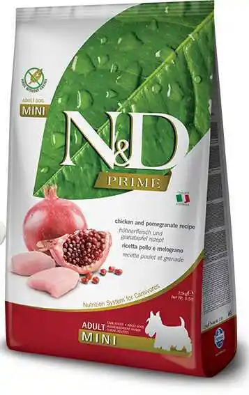 N&d Prime Dog Farmina N&D Grain Free Mini, kurczak i owoc granatu - 7 kg