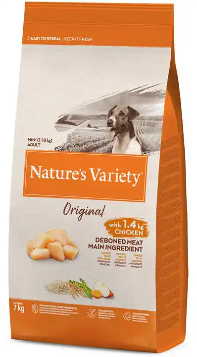 Nature S Variety Natures Variety Original Mini Adult, kurczak - 7 kg