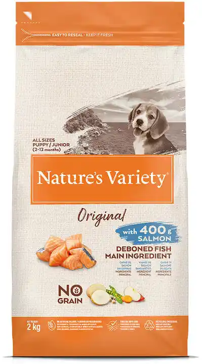 Nature S Variety Natures Variety Original No Grain Junior, łosoś - 2 kg