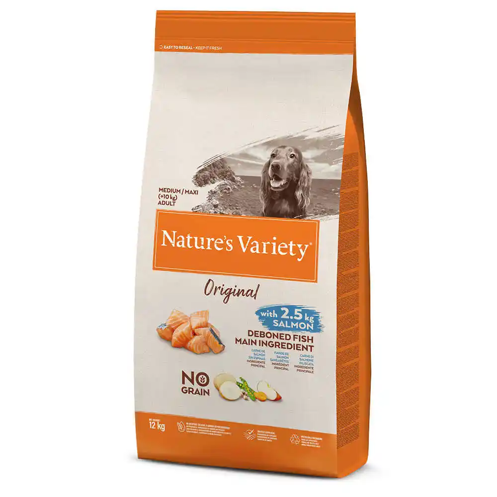 Nature S Variety Natures Variety Original No Grain Medium/Maxi Adult, łosoś - 12 kg