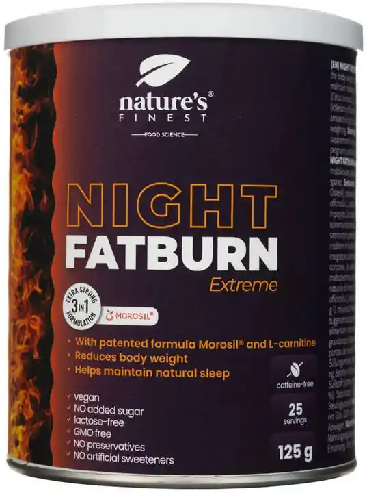 Natures Finest Night FatBurn 125g Pomarańcza Spalacz Tłuszczu