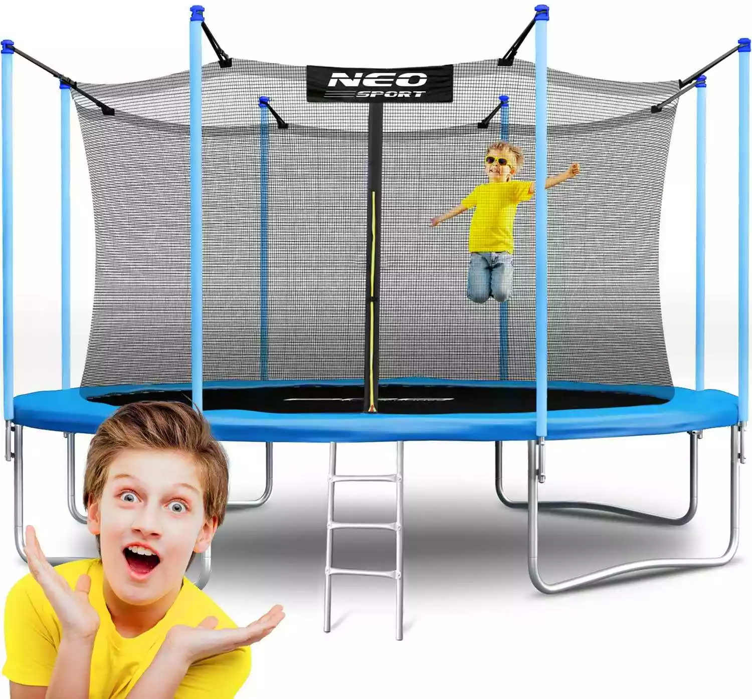 Neo-sport Trampolina ogrodowa z siatką wewnętrzną 465cm 15ft js-NS-15W181