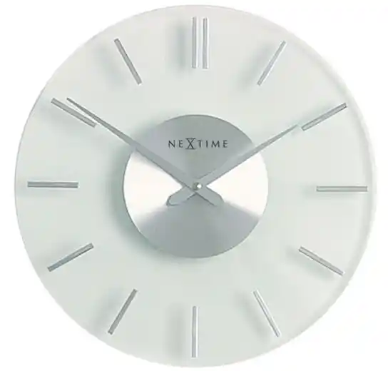 Nextime NT2631 2631 zegar ścienny, metal i tworzywo sztuczne, szkło, fi 26 cm