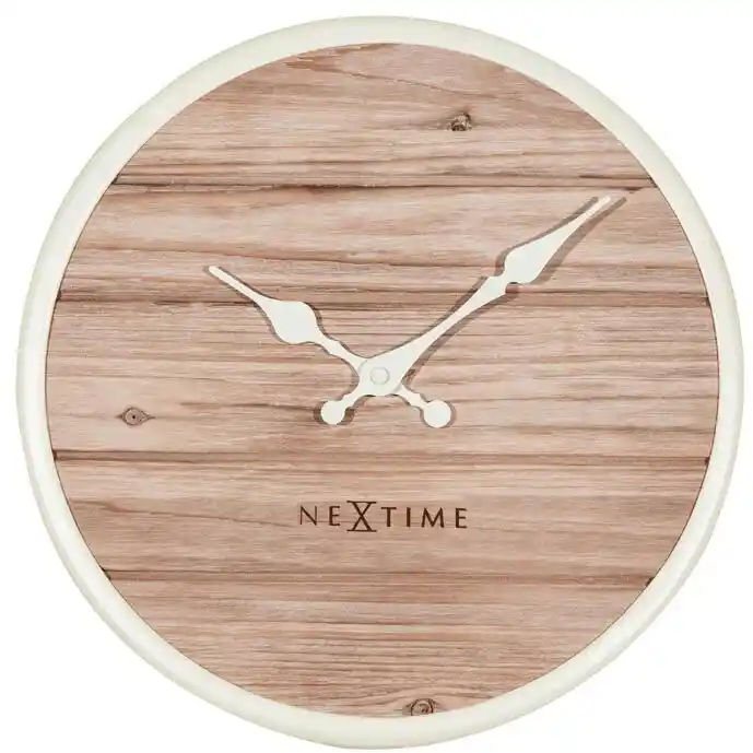 Nextime Zegar ścienny 50 cm jasny Plank 3134 WI