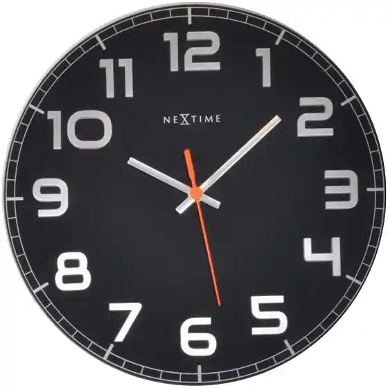 Nextime Zegar ścienny czarny Classy 8817 ZW