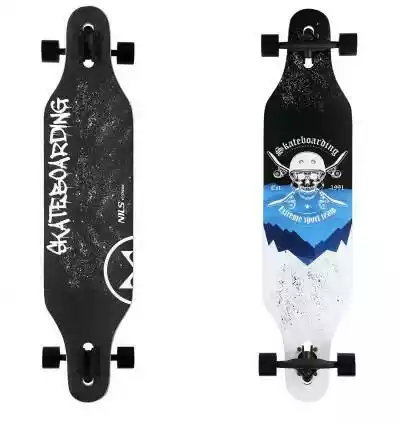 Nils Extreme LONGBOARD SKULL WOOD SKATE