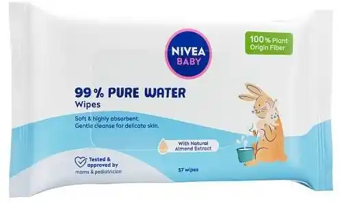 NIVEA Baby 99 procent Pure Water Chusteczki nawilżane 57szt