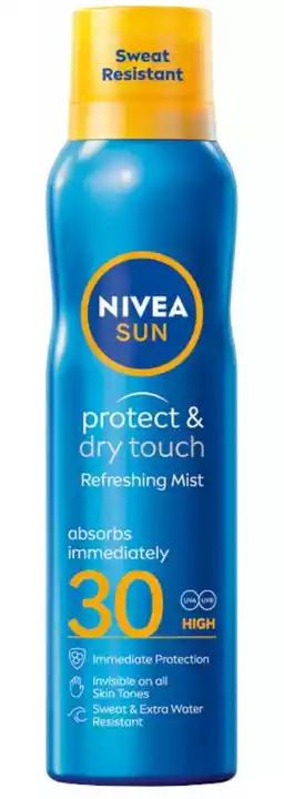 Nivea Sun Protect & Dry Touch odświeżająca mgiełka do opalania SPF30 200ml