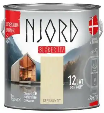 NJORD Impregnat do elewacji drewnianych Bloker UV bezbarwny 2,5L