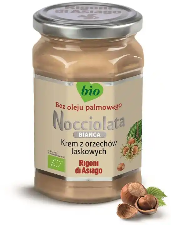 Nocciolata Krem Z Orzechów Laskowych Biały Bezglutenowy Bio 250g