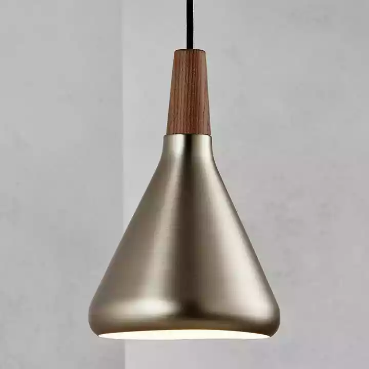 Nordlux Nori lampa wisząca srebrno drewniana 2120803032