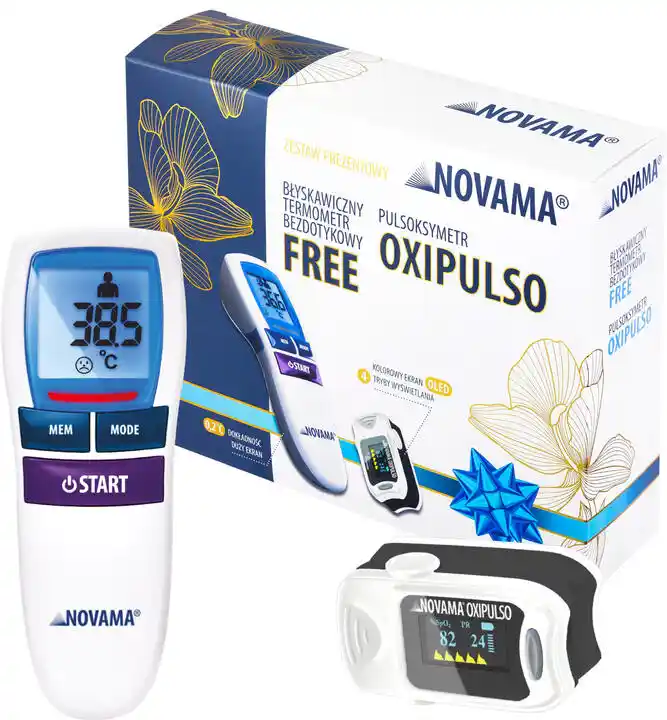 NOVAMA TERMOMETR FREE&PULSOKSYMETR OXIPULSO Zestaw