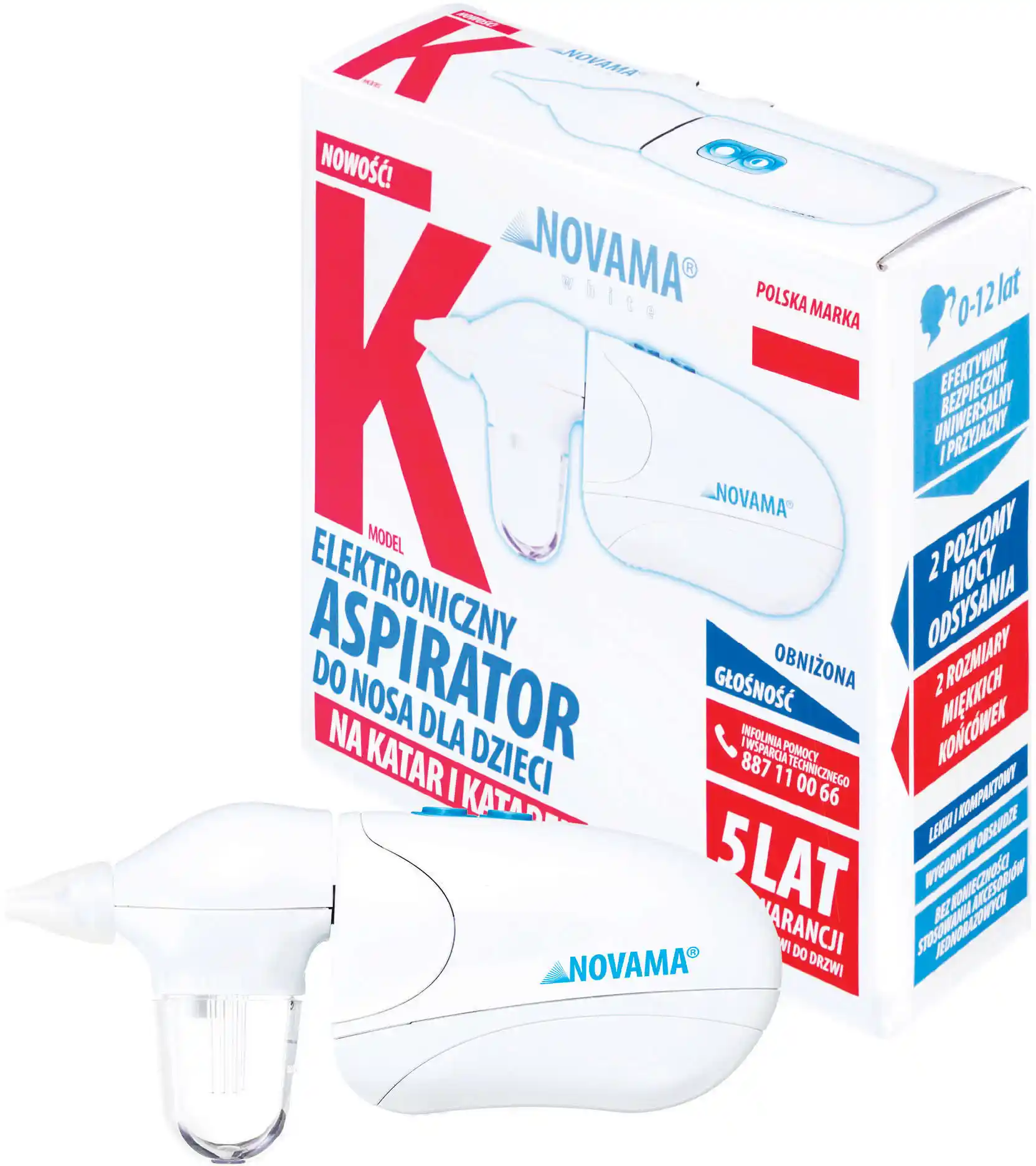 NOVAMA White K Aspirator do nosa na katar i katarek